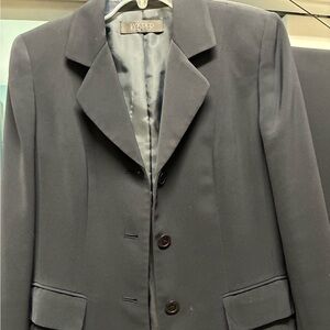 Kasper Dark Blue Tailored Blazer Pant Suit